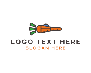 Organic - Carrot Veggie Submarine logo design