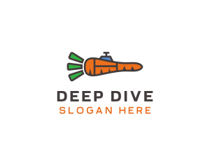 Carrot Veggie Submarine  logo design