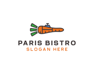 Carrot Veggie Submarine  logo design