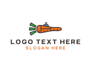 Food - Carrot Veggie Submarine logo design