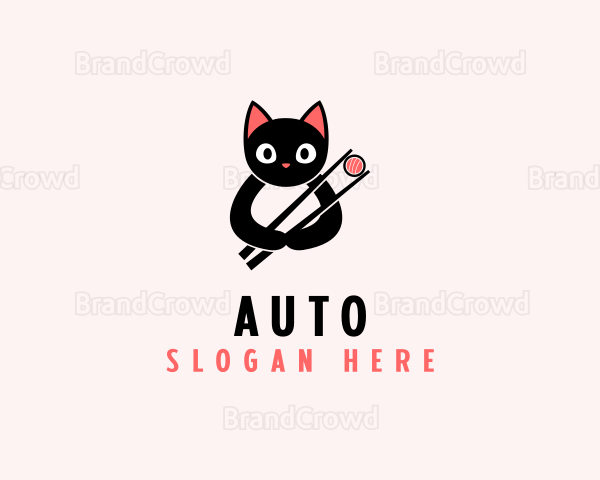 Asian Cat Sushi Logo