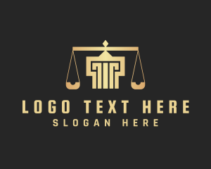 Gradient - Law Firm Column Scale logo design