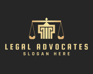 Law Firm Column Scale logo design