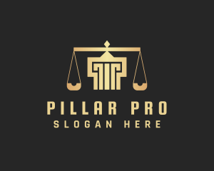 Law Firm Column Scale logo design