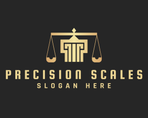 Law Firm Column Scale logo design