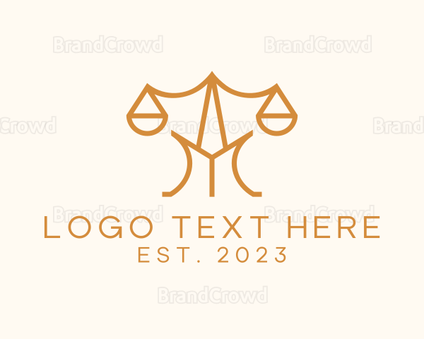 Law Scale Letter M Logo