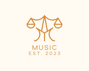 Judiciary - Law Scale Letter M logo design