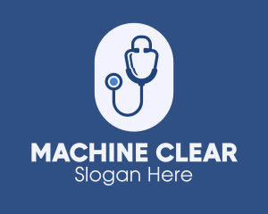 Blue Medical Stethoscope Logo