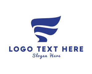 Letter F - Wing Logistics Letter F logo design