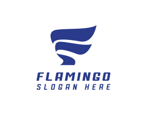 Wing Logistics Letter F logo design