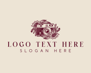 Movie - Photography Camera Flower logo design