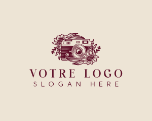 Image - Photography Camera Flower logo design