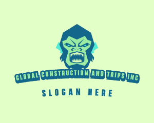Esports - Angry Gorilla Animal logo design