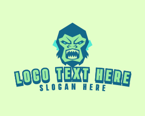 Angry Gorilla Animal Logo