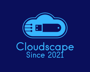 Cloud Flashdrive Storage  logo design