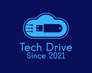 Usb - Cloud Flashdrive Storage logo design