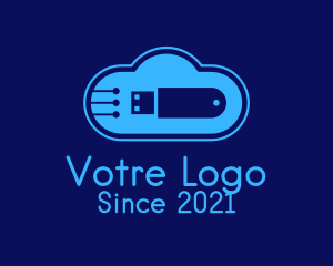 Meteorology - Cloud Flashdrive Storage logo design