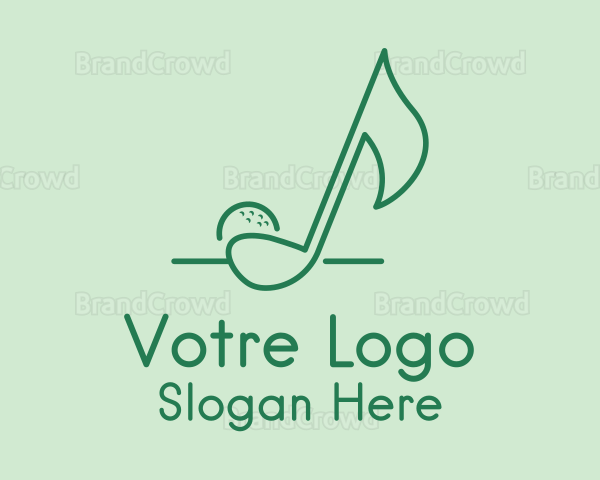 Musical Note Golf Logo