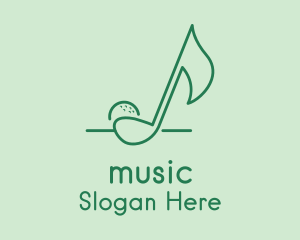 Musical Note Golf  logo design