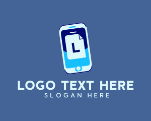 Cell Phone - Tech Mobile App logo design