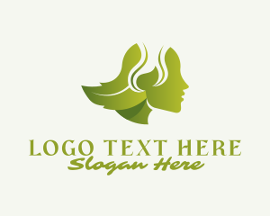 Vegan - Girl Beauty Nature logo design