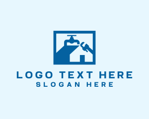 Faucet - Plumber Faucet Wrench logo design