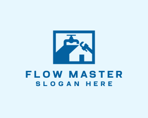 Plumber Faucet Wrench logo design