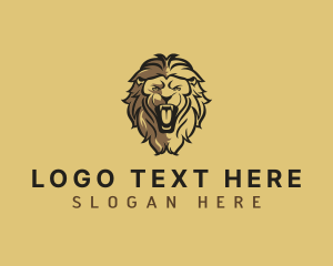 Angry - Lion Animal Safari logo design