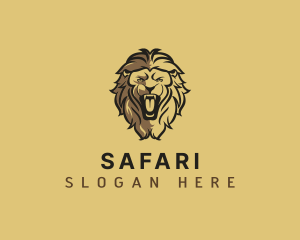 Lion Animal Safari logo design