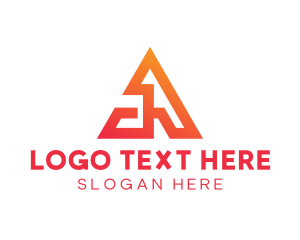 Geometric Triangle Letter A Logo