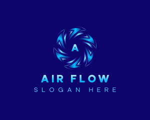 HVAC Air Ventilation logo design