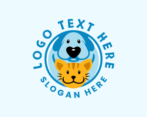 Domesticated - Cat Dog Veterinary logo design
