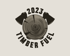 Axe Timber Woodworking logo design