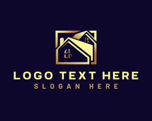 Gold - House Residential Developer logo design