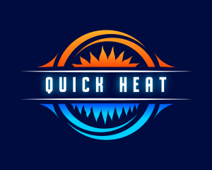 HVAC Heating Cooling logo design