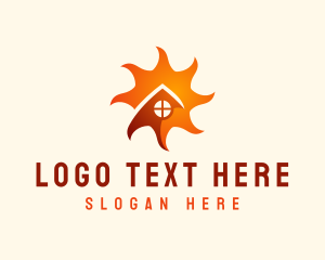 Village - Sun House Real Estate logo design