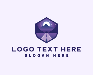 Locator - Night Pathway Mountain Tunnel logo design