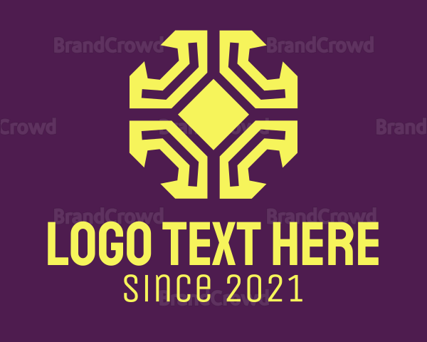 Geometric Yellow Pattern Logo