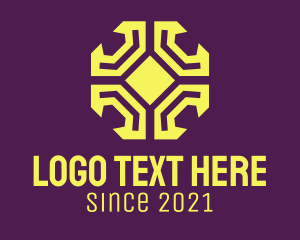 Relic - Geometric Yellow Pattern logo design