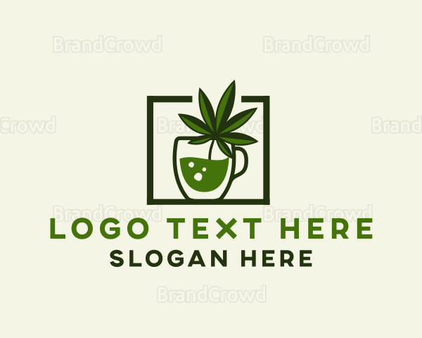 Marijuana Leaf Drink Logo