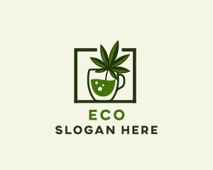 Herbal - Marijuana Leaf Drink logo design