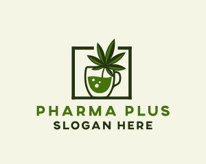 Drugs - Marijuana Leaf Drink logo design