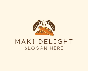 Bakery Baguette Deli Bread logo design