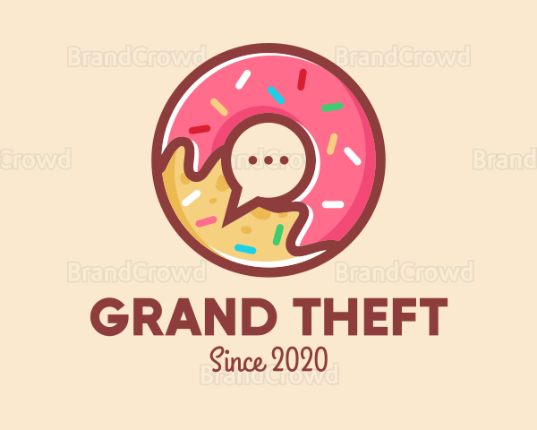 Colorful Donut Chat App Logo