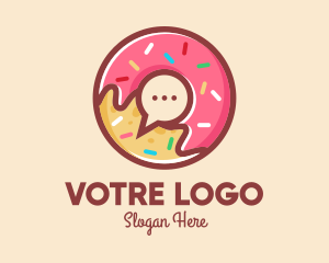 Colorful Donut Chat App Logo