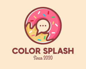 Colorful Donut Chat App logo design