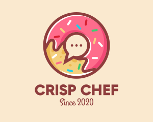 Colorful Donut Chat App logo design