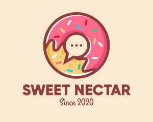 Colorful Donut Chat App logo design