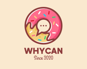 Patissier - Colorful Donut Chat App logo design