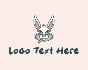 Vice - Smoker Rabbit Mascot logo design